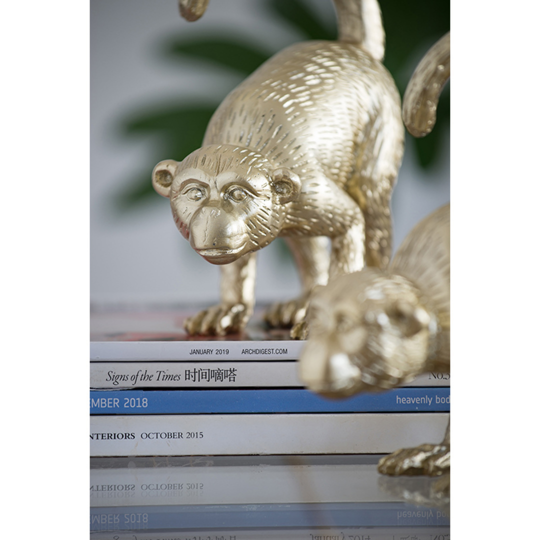 MONKEY BOOKENDS GOLD image 3